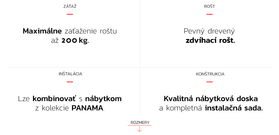 Posteľ PANAMA 120x200 so zdvíhacím dreveným roštom BIELA BIELA