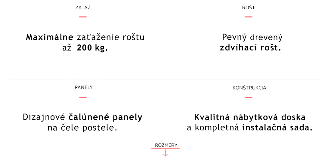 Manželská postel PANAMA T 140x200 se zvedacím dřevěným roštem BÍLÁ