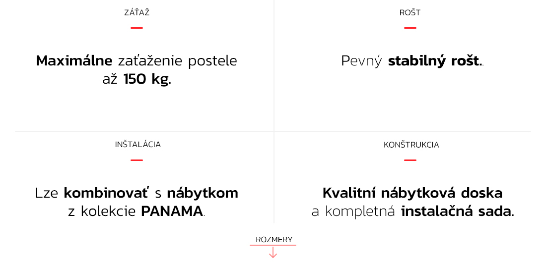 Postel PANAMA 90x200 se zdvižným roštem RŮŽOVÁ-DUB