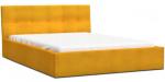 Luxusná manželská posteľ VEGAS 1 žltá 160x200 z paris dreveným roštom