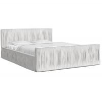 Luxusná posteľ VISCONSIN 180x200 s kovovým zdvižným roštom BIELA