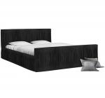 Luxusná posteľ VISCONSIN 180x200 s kovovým zdvižným roštom ČIERNA