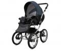 Kočík 2v1 BabyLux Margaret Exclusive Black Grey